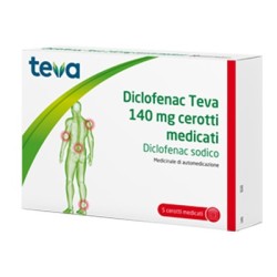 Diclofenac Teva 5 cerotti medicati 140 mg per i dolori muscolari