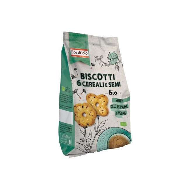 Fior di loto Biscotti ai 6 cereali e semi alimento biologico Fior di loto Biscotti ai 6 cereali e semi alimento biologico
