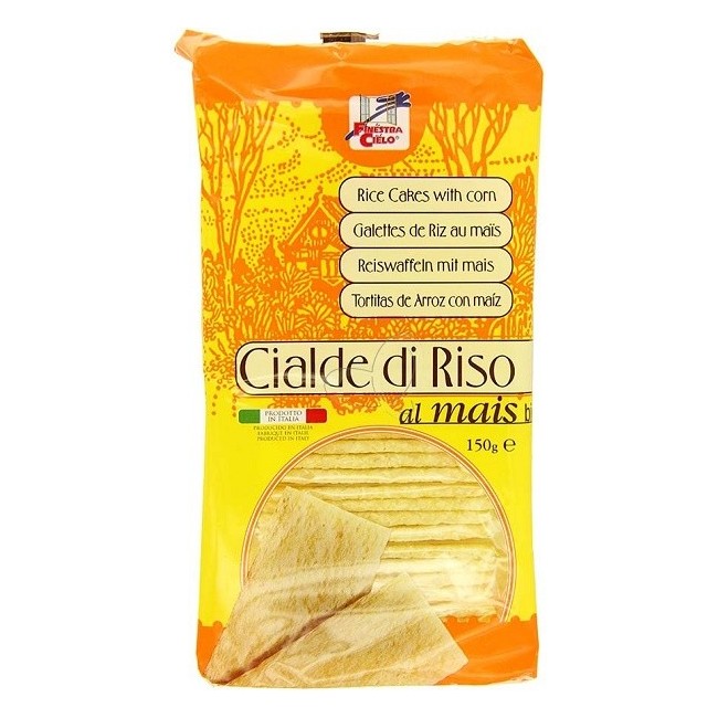 La finestra sul cielo Cialde di riso e mais con sale bio 150 g La finestra sul cielo Cialde di riso e mais con sale bio 150 g