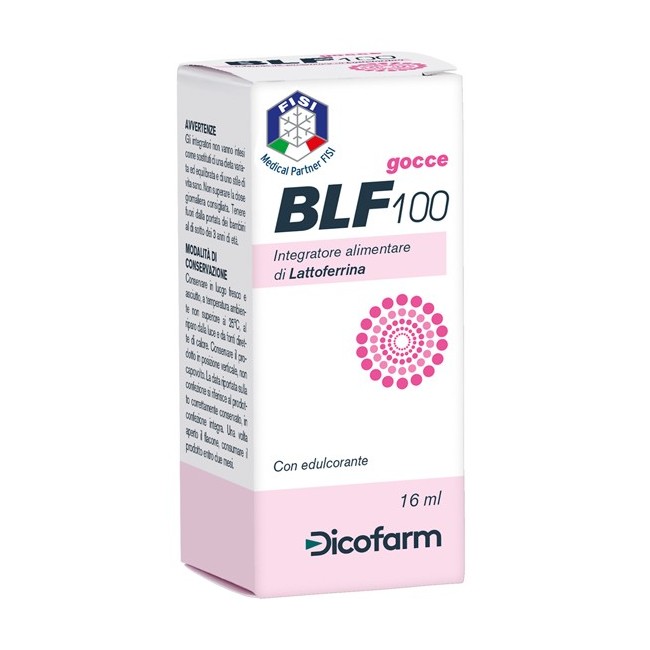 Dicofarm Blf100 gocce lattoferrina integratore 16 ml Dicofarm Blf100 gocce lattoferrina integratore 16 ml