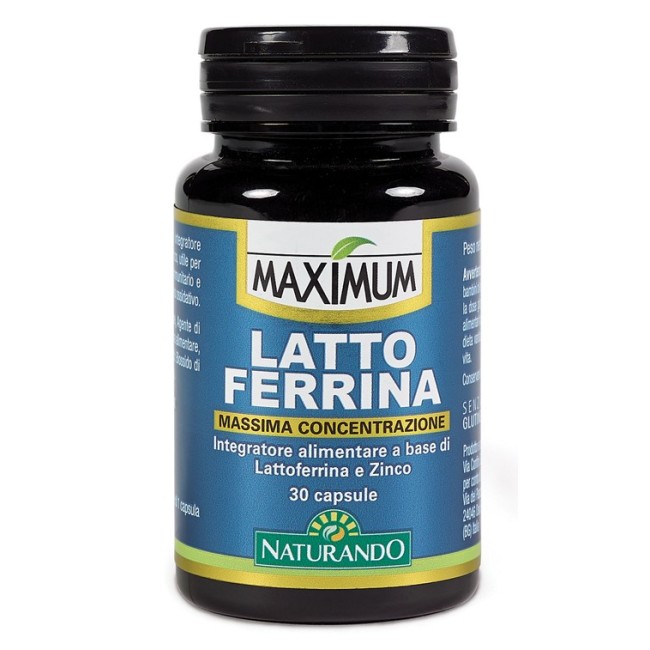 Naturando Maximum lattoferrina integratore 30 capsule Naturando Maximum lattoferrina integratore 30 capsule