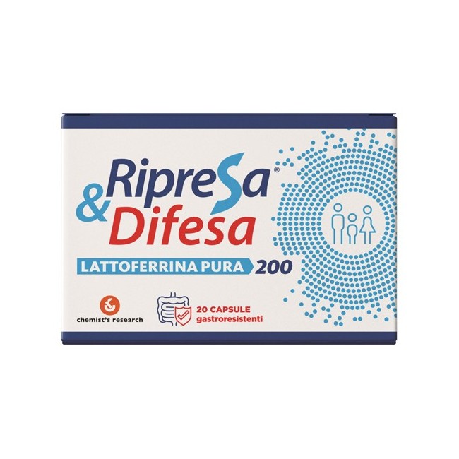 Ripresa & difesa lattoferrina pura 200 20 capsule gastroresistenti Ripresa & difesa lattoferrina pura 200 20 capsule gastroresistenti