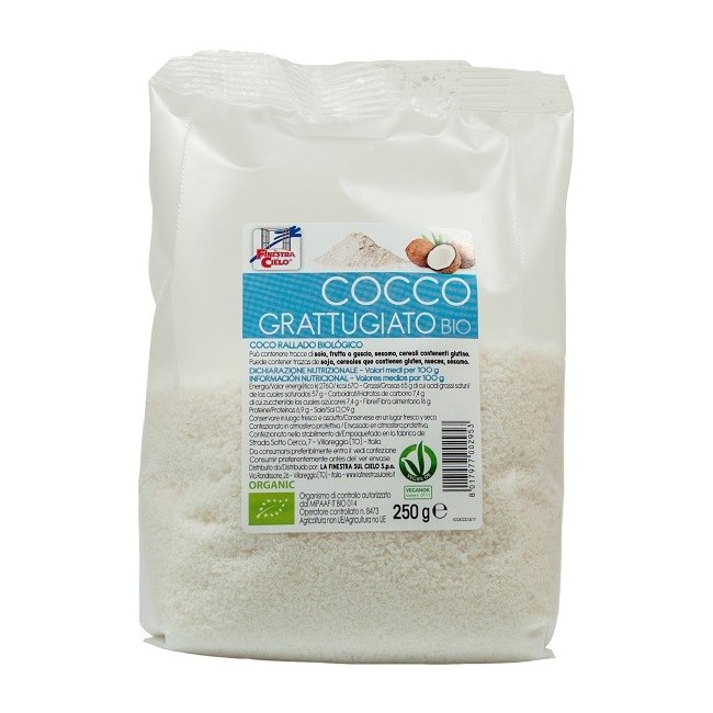 La Finestra sul cielo Cocco grattugiato bio 250 g La Finestra sul cielo Cocco grattugiato bio 250 g