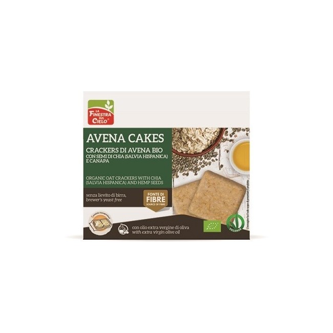 Avenacakes crackers di avena semi di canapa e chia bio 250 grammi