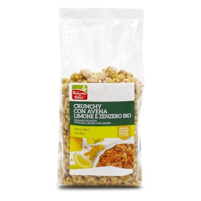 La Finestra sul cielo Crunchy con avena limone e zenzero 375gr La Finestra sul cielo Crunchy con avena limone e zenzero 375gr