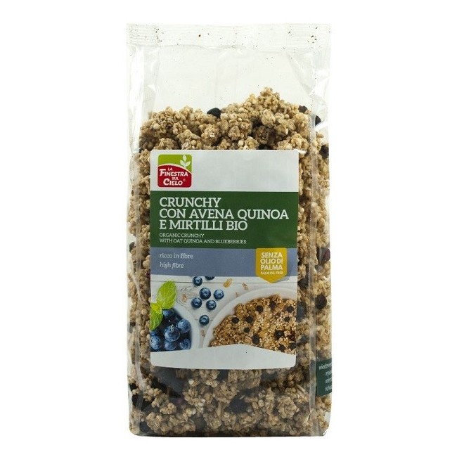 La Finestra sul cielo crunchy con avena quinoa e mirtilli 375 gr La Finestra sul cielo crunchy con avena quinoa e mirtilli 375 gr