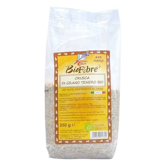 La Finestra sul cielo biofibre+ crusca di grano tenero bio 250 g La Finestra sul cielo biofibre+ crusca di grano tenero bio 250 g