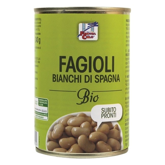 La finestra sul cielo Fagioli bianchi di spagna pronti bio 400 g La finestra sul cielo Fagioli bianchi di spagna pronti bio 400 g