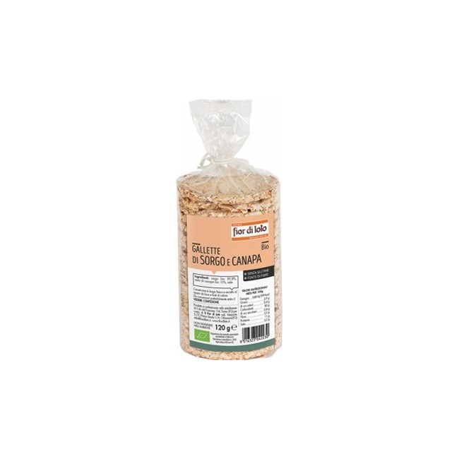 Fior di loto Gallette sorgo e canapa 120 g Fior di loto Gallette sorgo e canapa 120 g