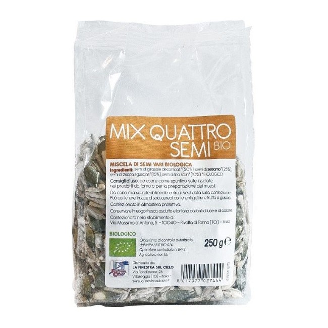 La Finestra sul cielo Mix 4 semi alimento bio 250 g La Finestra sul cielo Mix 4 semi alimento bio 250 g
