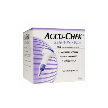 Accu-chek - Safe T-Pro Plus 200 Pungidito Lancette Sterili Monouso Per La  Misurazione Della Glicemia