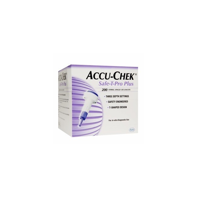 Accu-chek - Safe T-Pro Plus 200 Pungidito Lancette Sterili Monouso Per La  Misurazione Della Glicemia