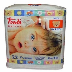Trudi baby care pannolino bambini midi 4/9 kg 20 pezzi