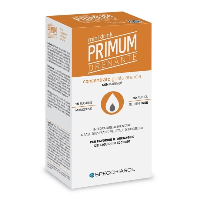 Specchiasol Primum drenante minidrink arancia 15 stick da 10 ml Specchiasol Primum drenante minidrink arancia 15 stick da 10 ml
