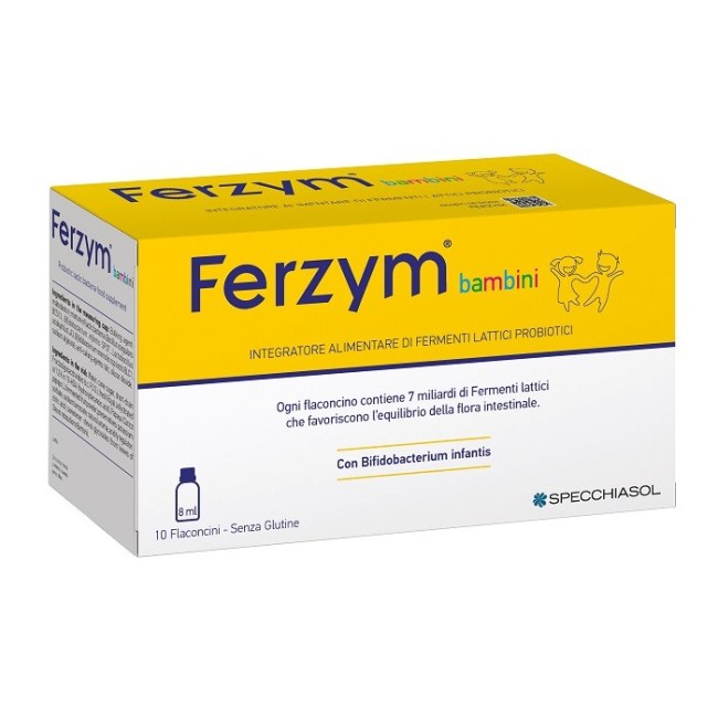 Specchiasol Ferzym bambini integratore 10 flaconcini Specchiasol Ferzym bambini integratore 10 flaconcini