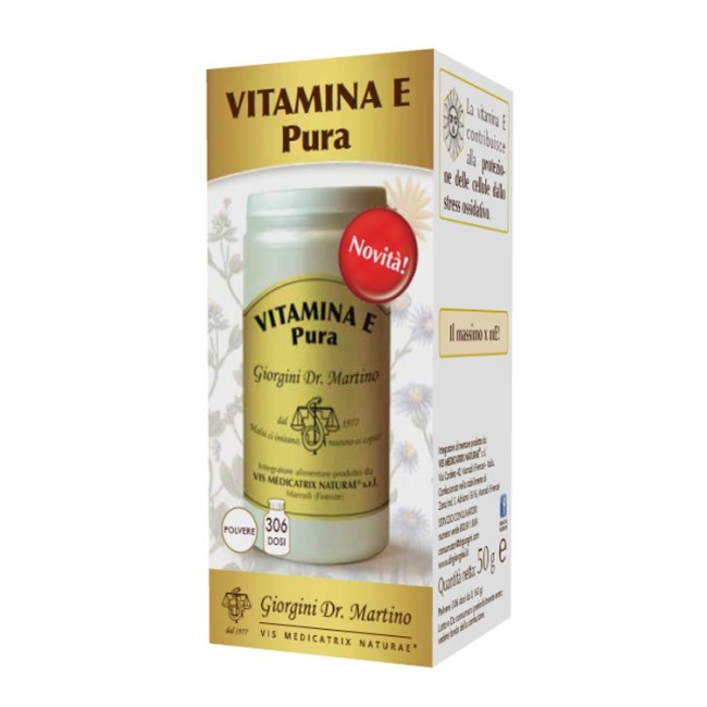 Dottor Giorgini Vitamina e pura integratore in polvere 50 g Dottor Giorgini Vitamina e pura integratore in polvere 50 g