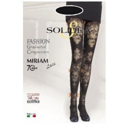 Solidea Miriam collant in pizzo compressione 70 lace nero 4xl-xl