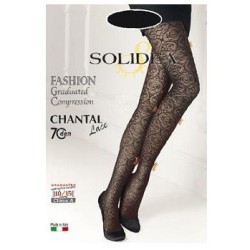 Solidea Chantal collant in pizzo compressione 70 lace champagne 1-s