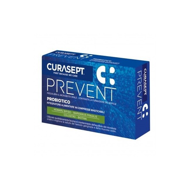 Curasept prevent probiotico 14 compresse masticabili Curasept prevent probiotico 14 compresse masticabili