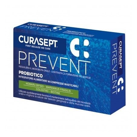 Curasept prevent probiotico 14 compresse masticabili Curasept prevent probiotico 14 compresse masticabili
