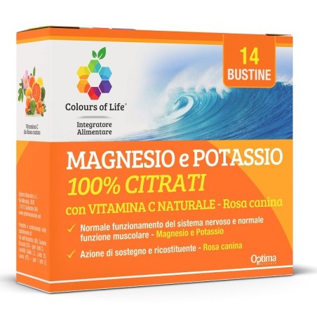Optima Naturals Magnesio potassio vitamina c 14 bustine Optima Naturals Magnesio potassio vitamina c 14 bustine