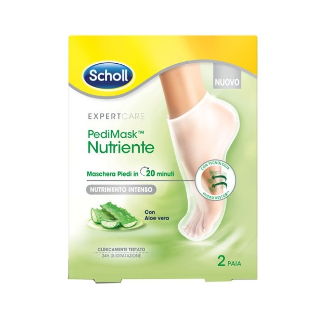 Scholl pedimask aloe vera calzini maschera 2 paia Scholl pedimask aloe vera calzini maschera 2 paia