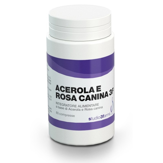 Studio 3 farma Acerola e rosa canina 3f 80 compresse Studio 3 farma Acerola e rosa canina 3f 80 compresse