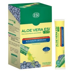 Esi aloe vera succo + forte mirtillo integratore 24 pocket drink