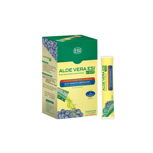 Esi aloe vera succo + forte mirtillo integratore 24 pocket drink Esi aloe vera succo + forte mirtillo integratore 24 pocket drink