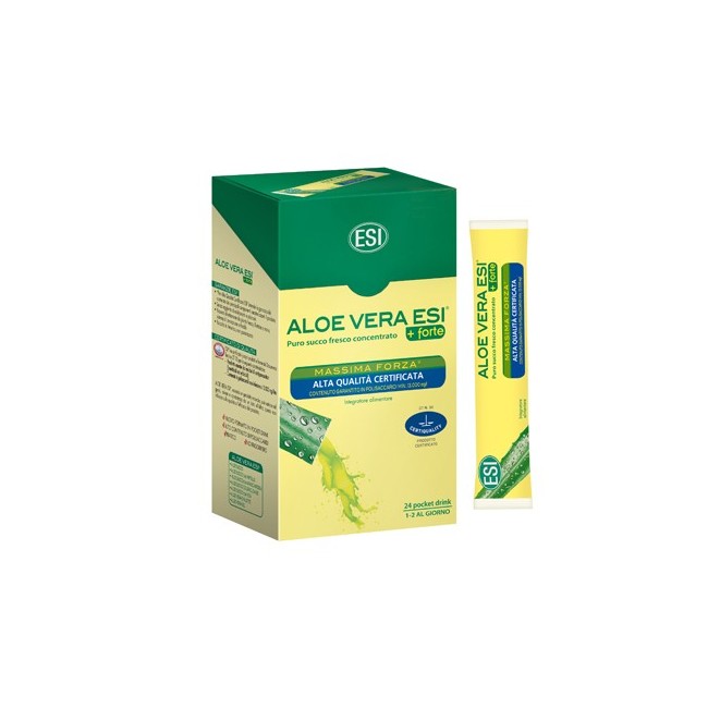 Esi aloe vera succo + forte integratore 24 pocket drink Esi aloe vera succo + forte integratore 24 pocket drink
