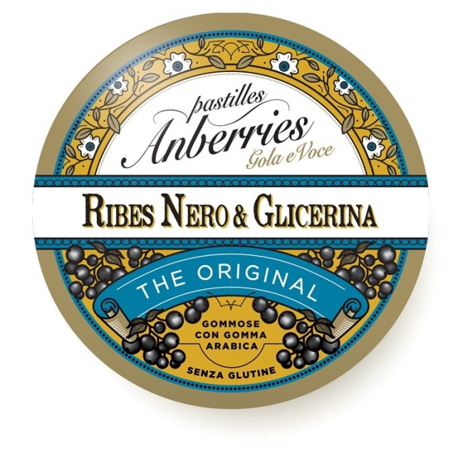 Anberries classiche ribes nero & glicerina caramelle 55 grammi Anberries classiche ribes nero & glicerina caramelle 55 grammi