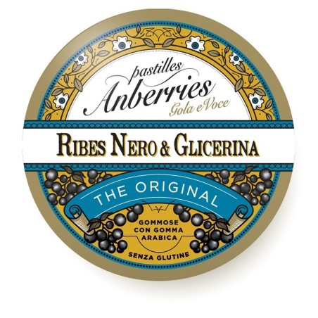 Anberries classiche ribes nero & glicerina caramelle 55 grammi Anberries classiche ribes nero & glicerina caramelle 55 grammi