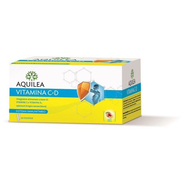 Aquilea vitamina c+d integratore 28 bustine stick Aquilea vitamina c+d integratore 28 bustine stick