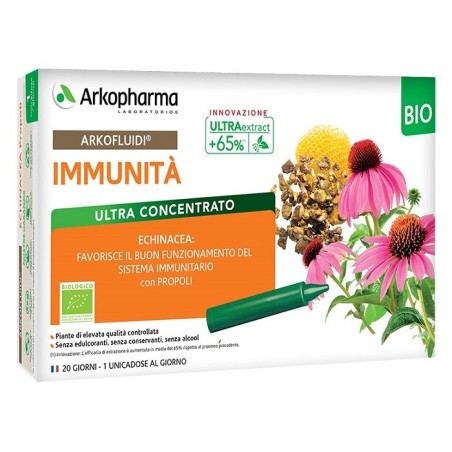 Arkofluidi immunita' propoli echinacea 20 fialoidi 15 ml Arkofluidi immunita' propoli echinacea 20 fialoidi 15 ml