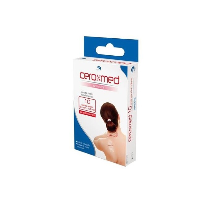 Ceroxmed cerotto per sutura 6,4x108 mm 10 pezzi Ceroxmed cerotto per sutura 6,4x108 mm 10 pezzi