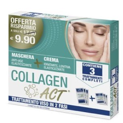 Collagen act trattamento viso 2 fasi maschera anti age  e crema