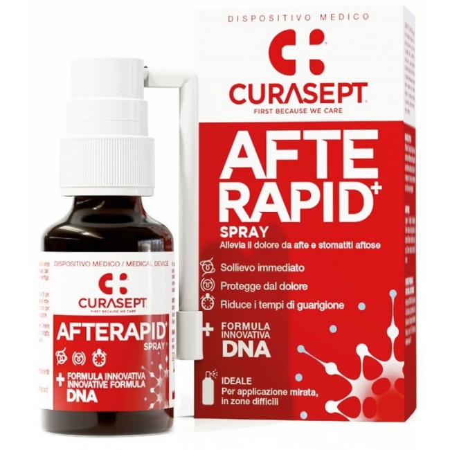 Curasept spray afte rapid dna per calmare il dolore 15 ml Curasept spray afte rapid dna per calmare il dolore 15 ml