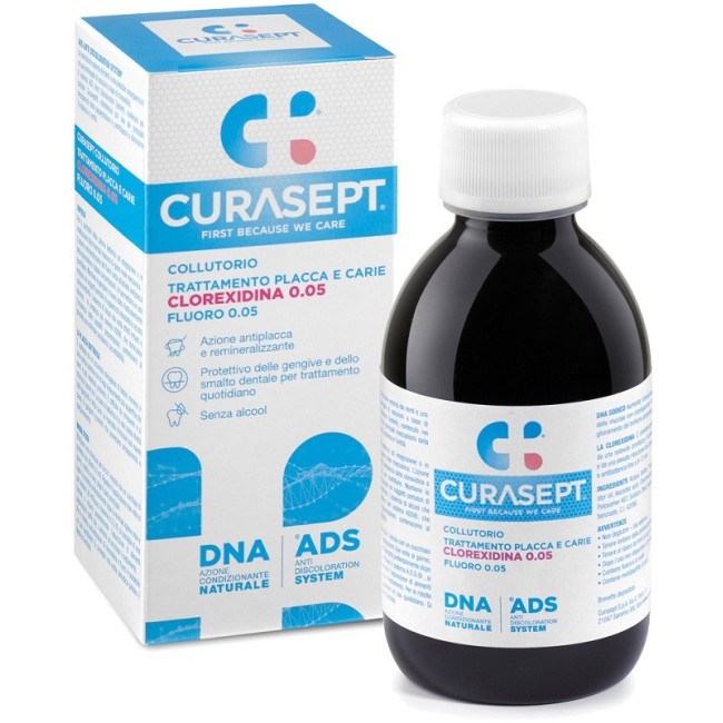 Curasept collutorio con clorexidina 0,05 ads + dna 200 ml Curasept collutorio con clorexidina 0,05 ads + dna 200 ml
