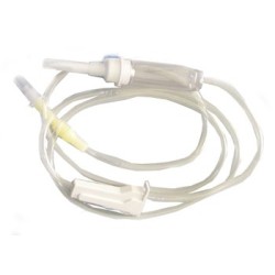 Farmacare Deflussore per infusione senza ago con roller e filtro