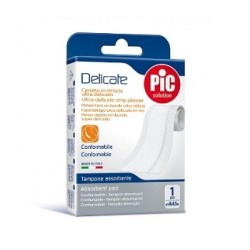 Pic Cerotto delicate striscia bianca tampone antibatterico cm 8x0,5 m