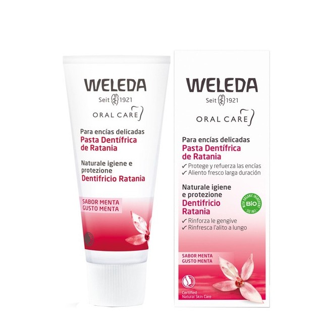 Weleda Italia Dentifricio ratania gusto menta 75 ml Weleda Italia Dentifricio ratania gusto menta 75 ml