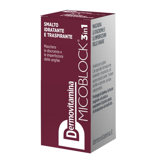 Dermovitamina micoblock 3 in 1 smalto bordeaux 5 ml Dermovitamina micoblock 3 in 1 smalto bordeaux 5 ml