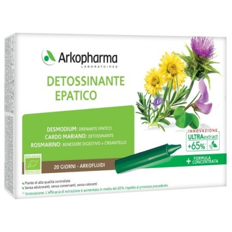 Arkofluidi ultra suoni detossinante epatico integratore 20 fiale