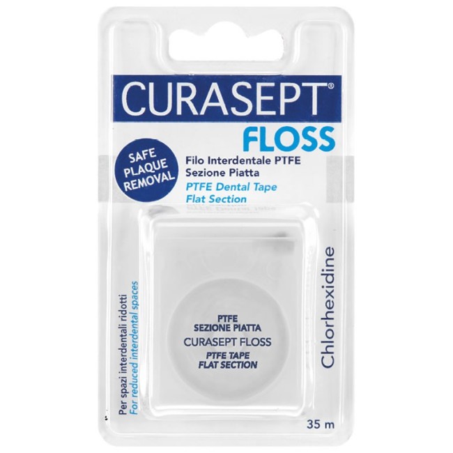 Curasept Floss Ptfe Tape Clorexidina filo interdentale 1 pezzo Curasept Floss Ptfe Tape Clorexidina filo interdentale 1 pezzo
