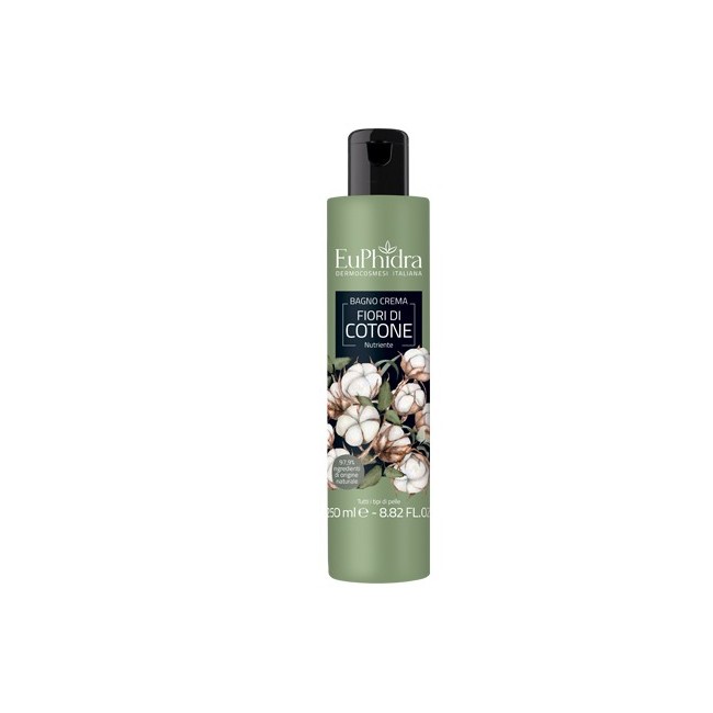 Euphidra Bagnocrema Nutriente Cotone flacone da 250ml Euphidra Bagnocrema Nutriente Cotone flacone da 250ml