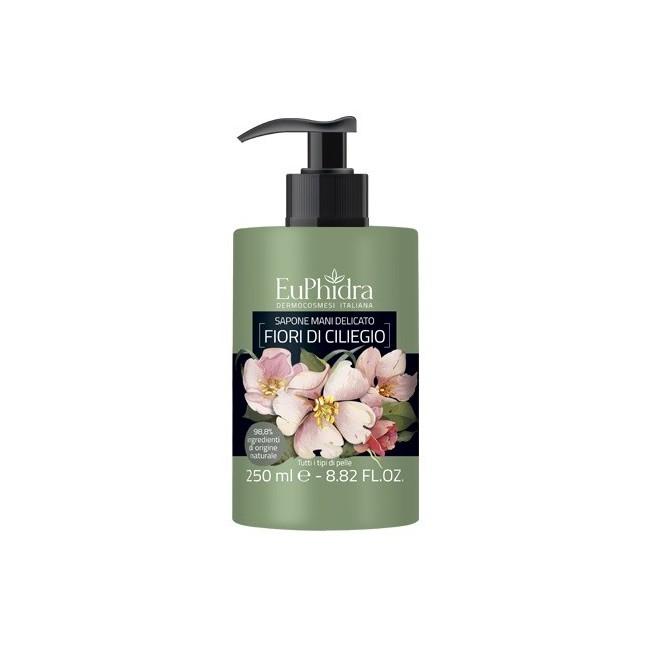 Euphidra Sapone Liquido Mani Ciliegio In Flacone con dispenser 250ml Euphidra Sapone Liquido Mani Ciliegio In Flacone con dispenser 250ml