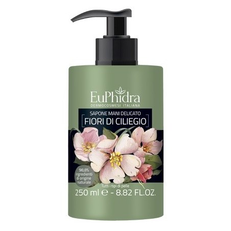 Euphidra Sapone Liquido Mani Ciliegio In Flacone con dispenser 250ml Euphidra Sapone Liquido Mani Ciliegio In Flacone con dispenser 250ml