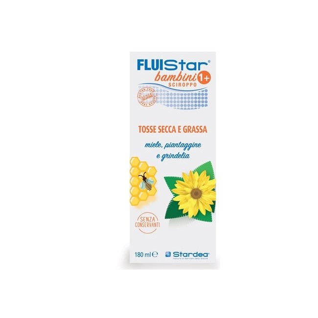 Stardea Fluistar Bambini Sciroppo per tosse secca e grassa 180 Ml Stardea Fluistar Bambini Sciroppo per tosse secca e grassa 180 Ml