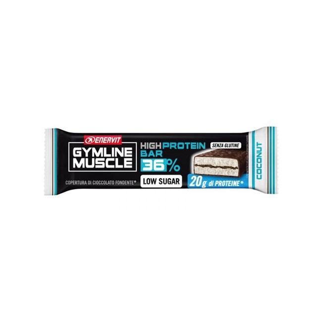 Enervit Gymline 20g Proteinbar Coconut barretta con proteine 55 G Enervit Gymline 20g Proteinbar Coconut barretta con proteine 55 G