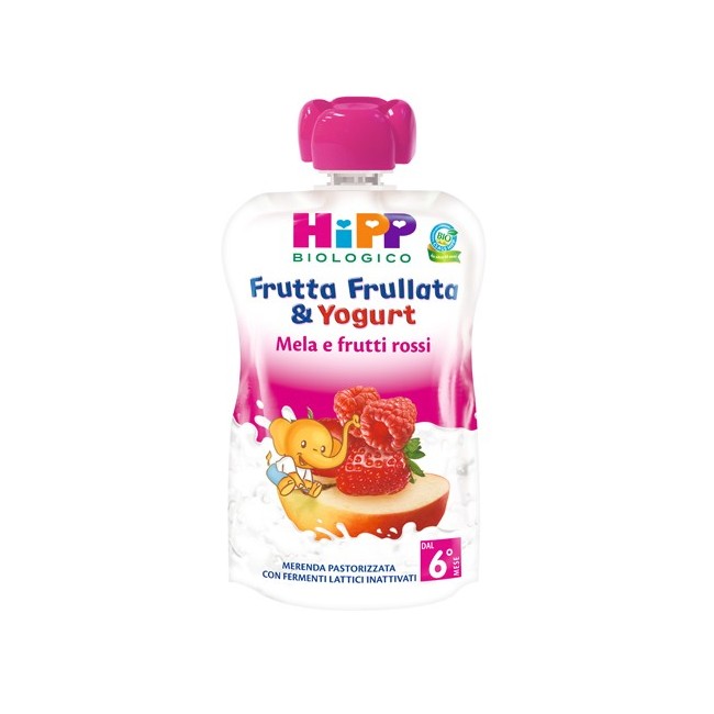 Hipp Italia Hipp Bio Frutta Frullata Yogurt Mela Frutti Rossi 90 G Hipp Italia Hipp Bio Frutta Frullata Yogurt Mela Frutti Rossi 90 G